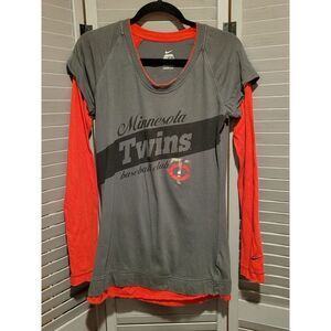 Nike MN Twins Baseball Club Women's Long Sleeve Grey Shirt- Size L